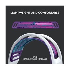 Logitech G G733 LIGHTSPEED Wireless RGB Gaming Headset - Ultimate Comfort & Immersive Sound in White